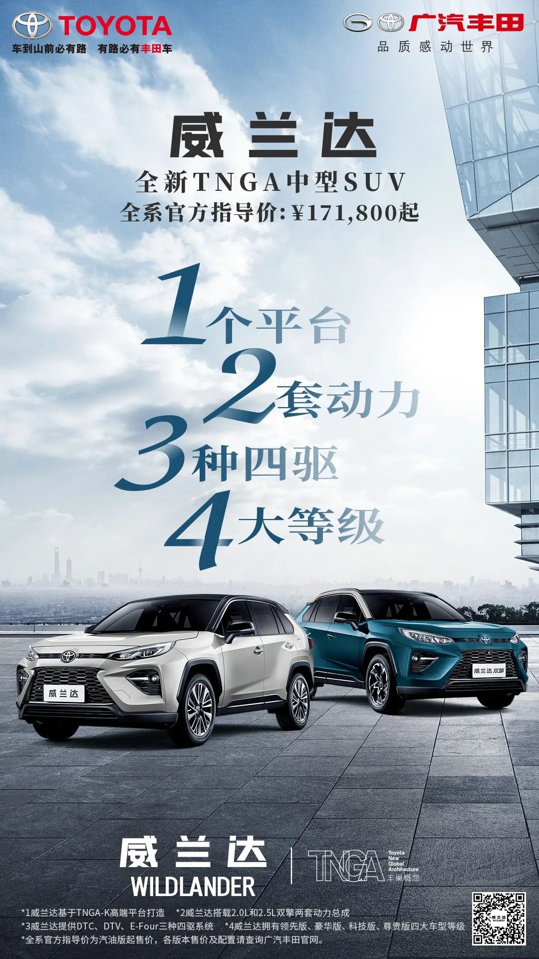 全新TNGA中型SUV威兰达领势而来 全系指导价17.18万元起