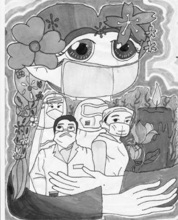 一群小学生给白衣天使写“情书”