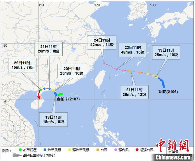 台风“查帕卡”将长时间在粤西近海徘徊后期南落影响海南岛