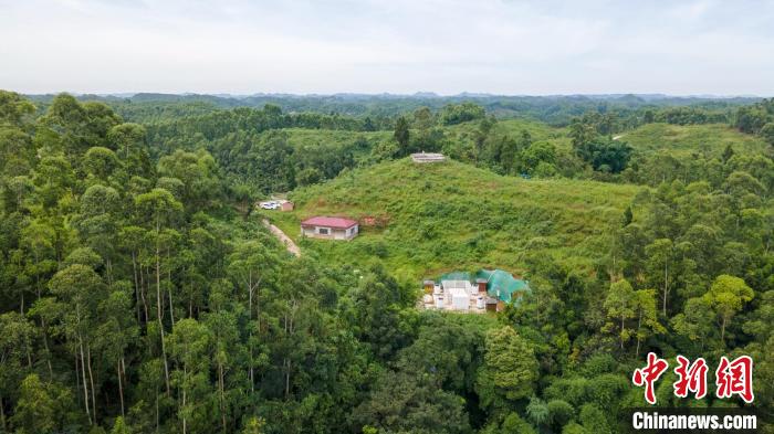 建在小山坡上的“跨圈层扰动监测系统”监测站。　刘忠俊 摄