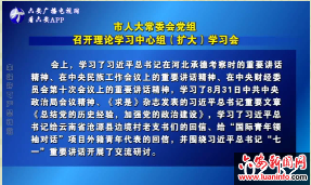 市人大常委会党组理论学习中心组（扩大）学习会召开