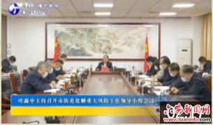 叶露中主持召开市防范化解重大风险工作领导小组会议