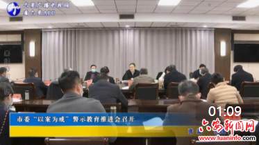 市委“以案为戒”警示教育推进会召开
