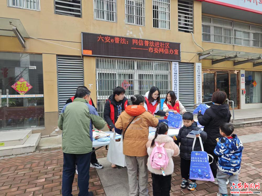 六安市委网信办开展网信普法进社区活动