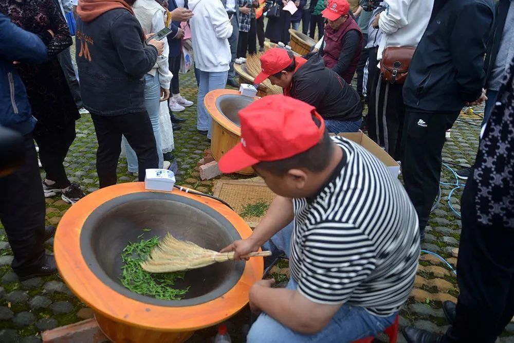 9 东石笋炒茶大赛,茶农在炒制野茶。郑金强 摄.jpg 图片