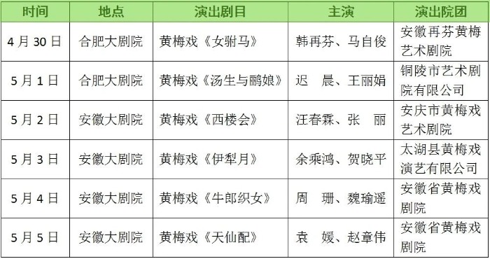 韩再芬领衔 六台黄梅大戏陪你过“五一”