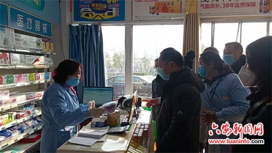 市市场监管局督查金寨县市场监管领域疫情防控