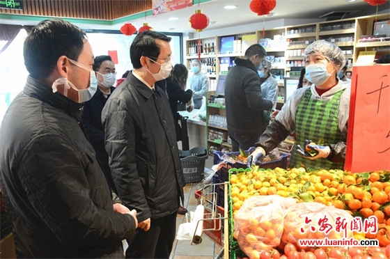 市政协主席付新安赴裕安区督查指导疫情防控工作