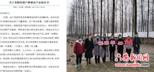 人保财险六安市分公司“爱心购”助力贫困户“战疫情、渡难关”